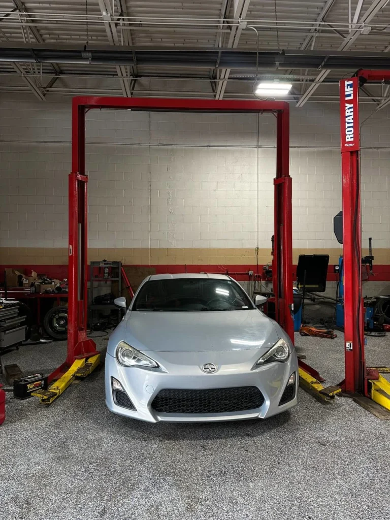 toyota-in-shop-on-rotary-lift